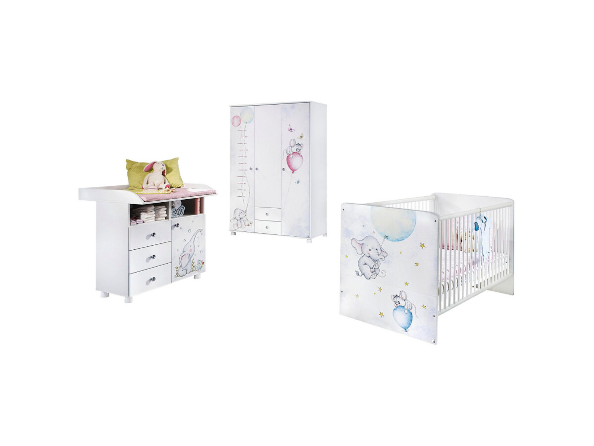 rauch Babyzimmer-Komplettset Jemma, (Set, 3-St), Bett +...