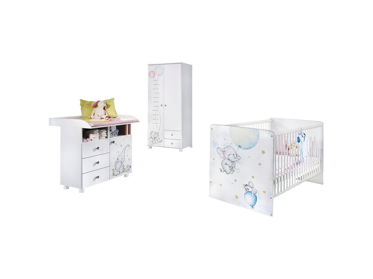 rauch Babyzimmer-Komplettset Jemma, (Set, 3-St), Bett +...