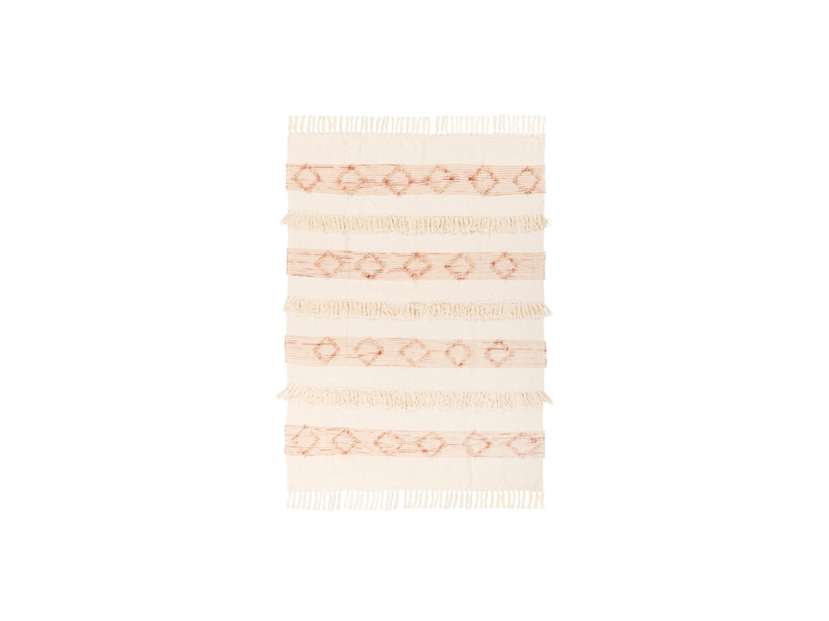 Decke Bohist 225 Rosa / Creme