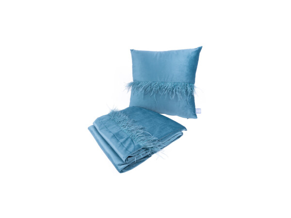 Dekokissen & Decke Palmira 225 2er-Set Aqua