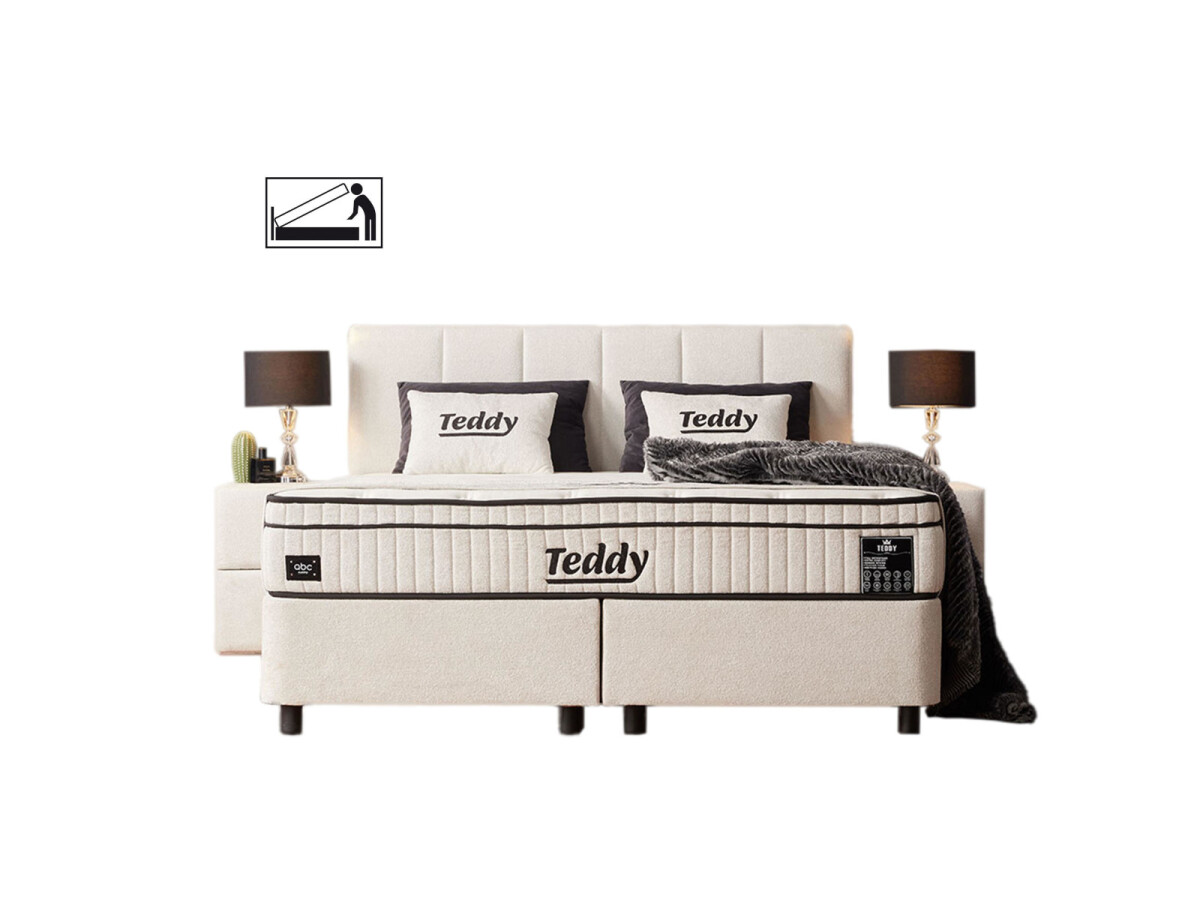 Boxspringbett Boxbett Teddy mit Stauraumkasten, inkl....