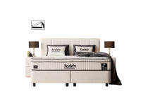 Boxspringbett Boxbett Teddy mit Stauraumkasten, inkl. Matratze & Aufbauservice