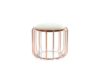 Beistelltisch / Pouf Comfortable 110 Beige / Rosé