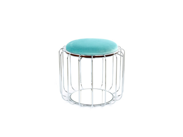 Beistelltisch / Pouf Comfortable 110 Mint / Silber