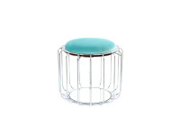 Beistelltisch / Pouf Comfortable 110 Mint / Silber