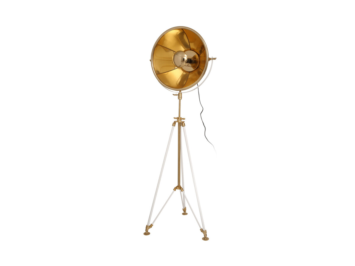 Stehlampe Bowie 125 Beige / Gold / Weiß