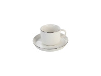 Ästhetisches Kaffee Set 12 teilig / Weiß - Gold