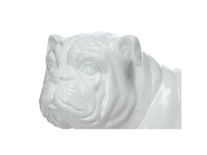 Skulptur Bulldog 21-J Weiß