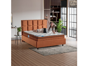 Boxspringbett "Sannos" mit Stauraum, inkl Matraze und Aufbauservice