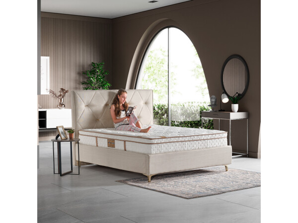 Boxspringbett "Aden" mit Stauraum, inkl. Matratze und Aufbauservice