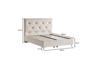 Boxspringbett "Aden" mit Stauraum, inkl. Matratze und Aufbauservice