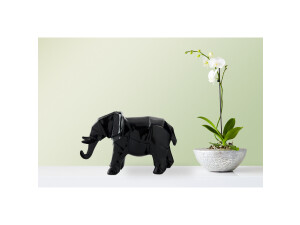 Skulptur Elephant 120 Schwarz