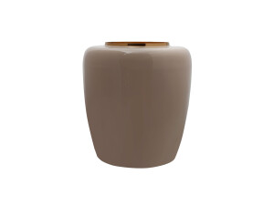 Vase Art Deco 125 Taupe / Gold