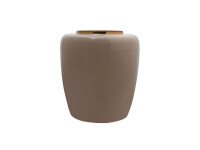 Vase Art Deco 125 Taupe / Gold