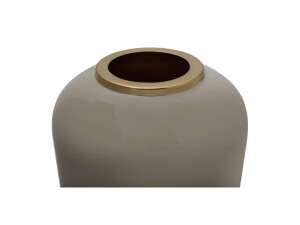 Vase Art Deco 275 Taupe / Gold