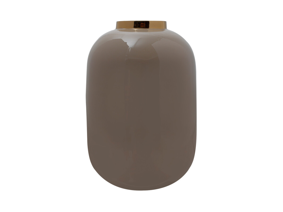 Vase Art Deco 355 Taupe / Gold