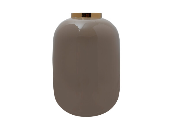 Vase Art Deco 355 Taupe / Gold