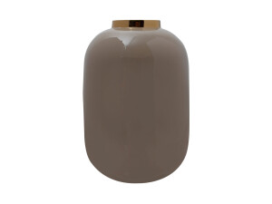 Vase Art Deco 355 Taupe / Gold