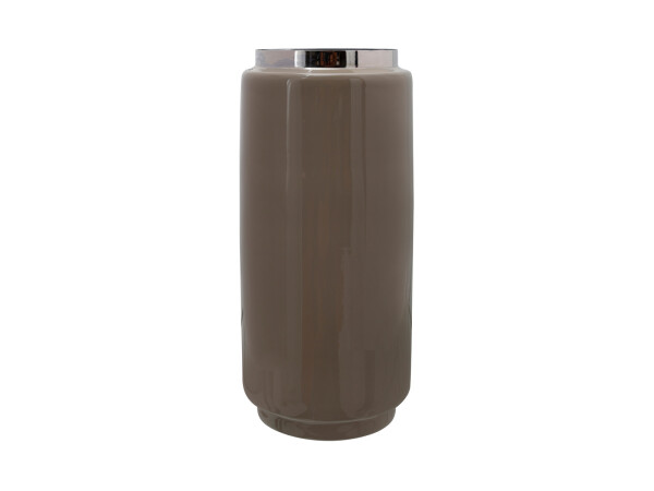 Vase Art Deco 455 Taupe / Silber