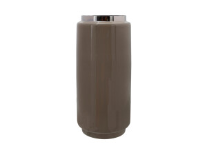 Vase Art Deco 455 Taupe / Silber