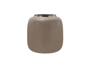 Vase Art Deco 545 Taupe / Silber