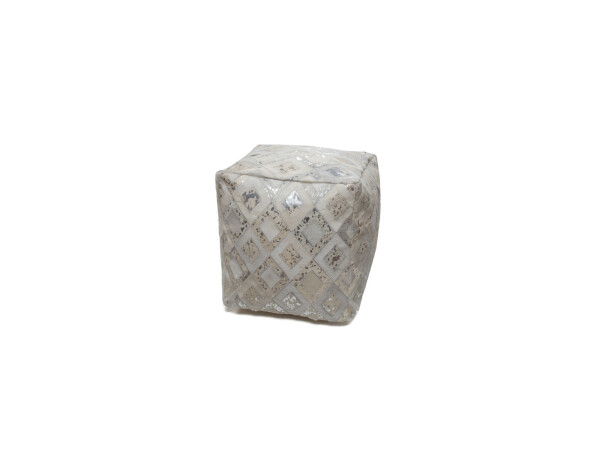 Spark Pouf 100 Grau / Silber 45cm x 45cm