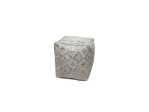 Spark Pouf 100 Grau / Silber 45cm x 45cm