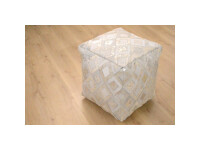 Spark Pouf 100 Grau / Silber 45cm x 45cm