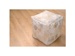 Spark Pouf 200 Grau / Silber 45cm x 45cm