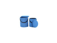 Hocker Arabella 125 2-er Set Blau / Schwarz