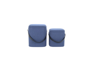 Hocker Arabella 225 2-er Set Blau / Schwarz