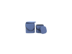 Hocker Arabella 225 2-er Set Blau / Schwarz