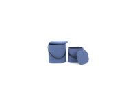 Hocker Arabella 225 2-er Set Blau / Schwarz