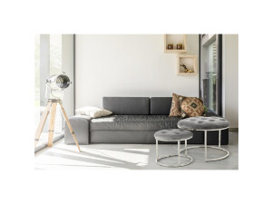 Hocker Becky 825 2er-Set Grau / Silber