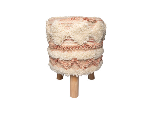 Hocker Bohist 225 Rosa / Creme