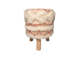 Hocker Bohist 225 Rosa / Creme