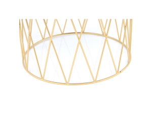 Hocker Cleopatra 225 Grau / Gold