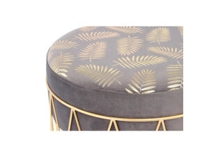 Hocker Cleopatra 225 Grau / Gold