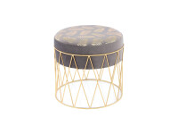 Hocker Cleopatra 225 Grau / Gold