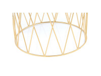 Hocker Cleopatra 225 Grau / Gold