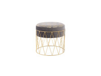 Hocker Cleopatra 225 Grau / Gold