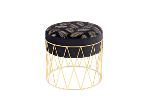 Hocker Cleopatra 225 Schwarz / Gold