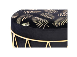 Hocker Cleopatra 225 Schwarz / Gold