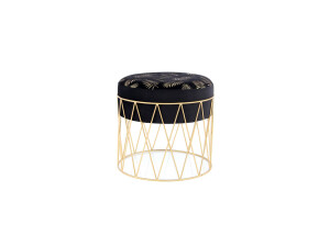 Hocker Cleopatra 225 Schwarz / Gold