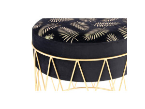 Hocker Cleopatra 225 Schwarz / Gold