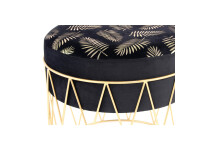 Hocker Cleopatra 225 Schwarz / Gold