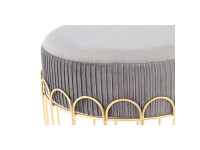 Hocker Cleopatra 425 Grau / Gold