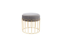 Hocker Cleopatra 425 Grau / Gold