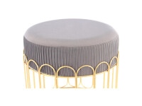 Hocker Cleopatra 425 Grau / Gold