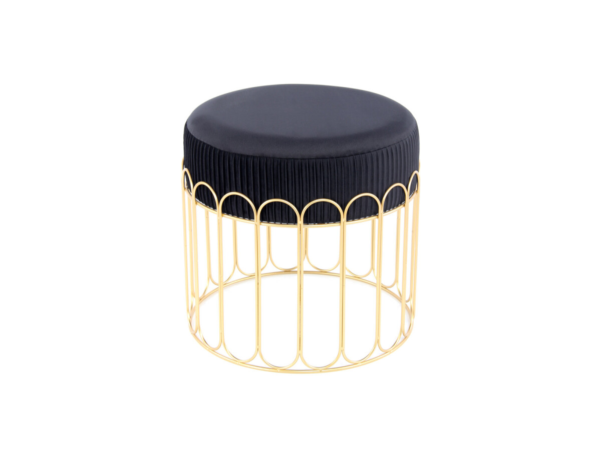 Hocker Cleopatra 425 Schwarz / Gold